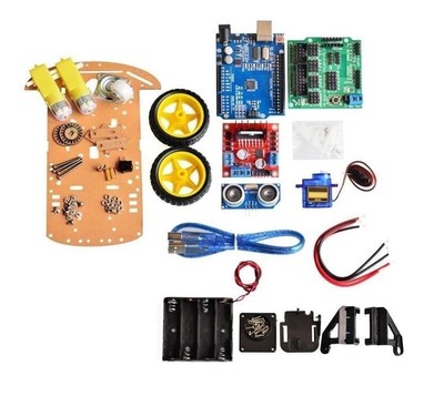 2WD Ultrasonic Avoidance Tracking Motor Smart Robot Car Chassis Wheel DIY Kit