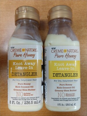 1 *or* 2 Pack: Crème of Nature Pure Honey Knot Away Leave-in Detangler 8oz. W3C
