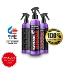 SHINE ARMOR Ceramic Coating Fortify Quick Coat Car Wax Polish Spray Waterless 