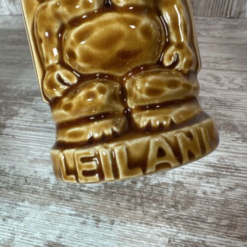 6 tazze/piantana vintage Giappone frutteti delle Hawaii Tiki Leilani ceramica marrone - Foto 4 di 10