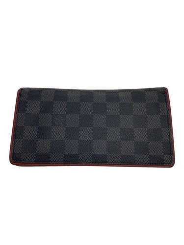 Louis Vuitton Long Wallet Portefeuille Brother Damier Graphite PVC Blk Used