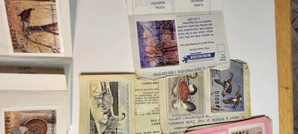 Federal Duck Stamp Collection Plus IL Habitat  and water foul Stamps 21 in All - Image 4 of 4