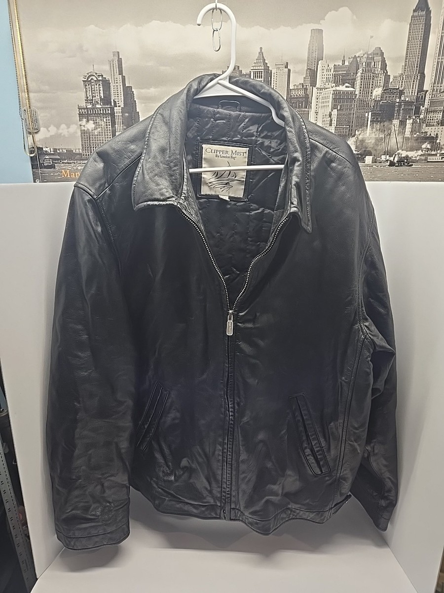 ルイ London Fog Clipper Mist Men's XL Distressed Black Heavy Jacket | eBay