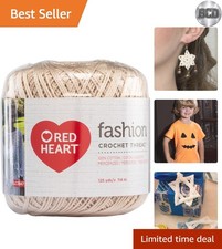 Soft Mercerized Cotton Crochet Thread, Size 3 - 125 Yards for Fashion Creations