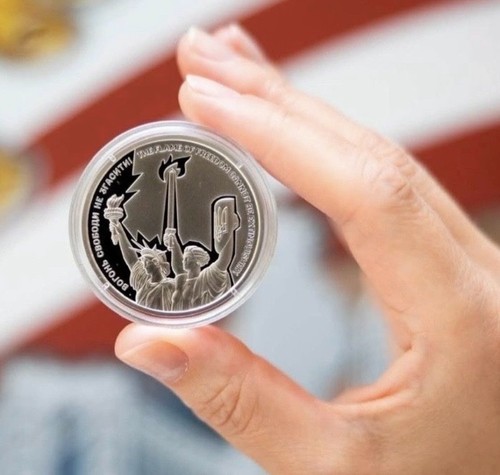 UKRAINE - SILVER 1 Oz - 10 HRYVEN 2026 "250 Years of Independence of the USA"