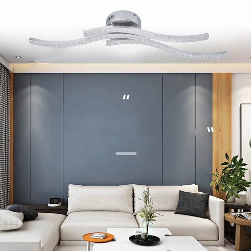 BHDK Modern LED Ceiling Chandelier 23.6 48W 3000LM Wavy 3 Color Dimmable LED - Picture 3 of 12