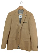 Bruno Banani Herren Sakko Gr. 44 Beige Baumwolle Casual Blazer