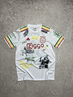  Adidas Ajax Ziggo Bob Marley Reggae Graphic Soccer Jersey Size L