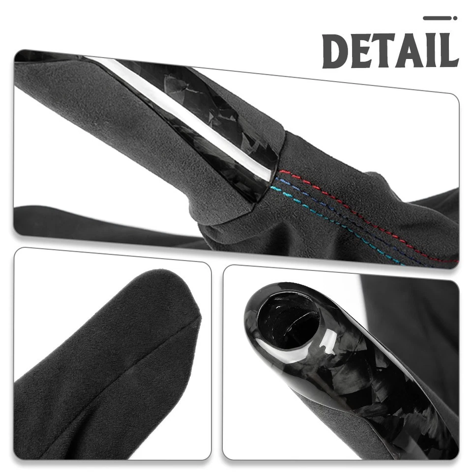 Forged Alcantara Handbrake Accessory for BMW M3 M4 F80 F82 F30 F34 F32 14-18 - Image 2 of 4