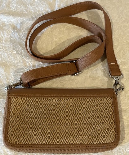 Thirty One All About The Benjamins Diamond Straw Wallet Jewell Crossbody Strap