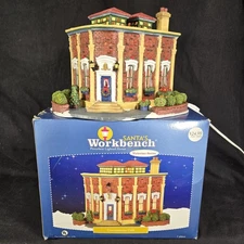 Vtg 2004 Santa's Workbench Victorian Series Cornerstone Cafe Christmas Village