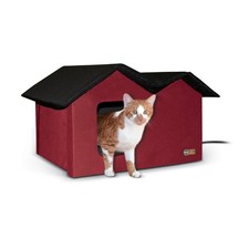 Weatherproof Outdoor Cat House Insulated Shelter Feral Cats Easy Setup