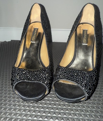 Benjamin Adams London Women’s Formal Rhinestones Heels - Gold/Black - Size 8