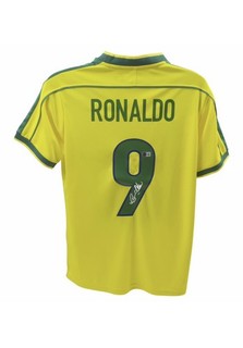 Ronaldo Nazario CR9 Signed Brazil National Team Nike Authentic Jersey (Beckett)