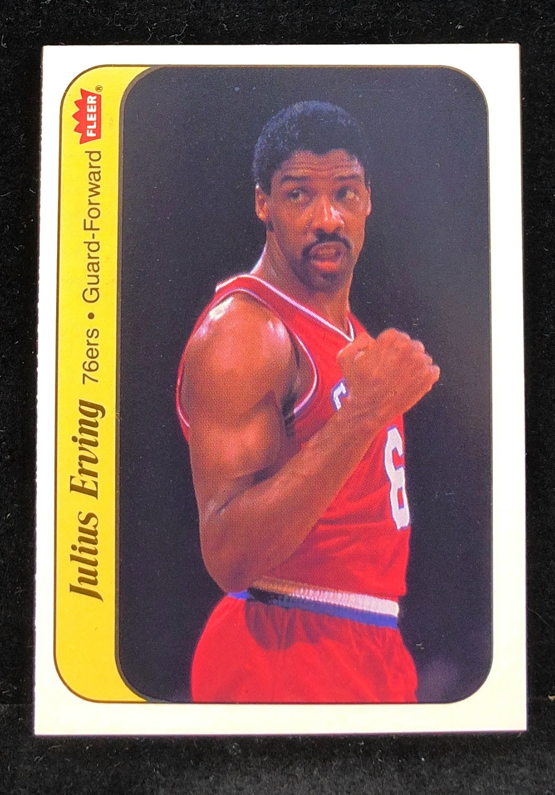 1986 Julius Erving Fleer Philadelphia 76ers Stickers #5 of 11 NBA Trading Card