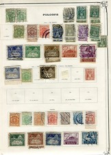 POLAND; 1919-20 early Pictorial issues used Lot of Sets/values on Page