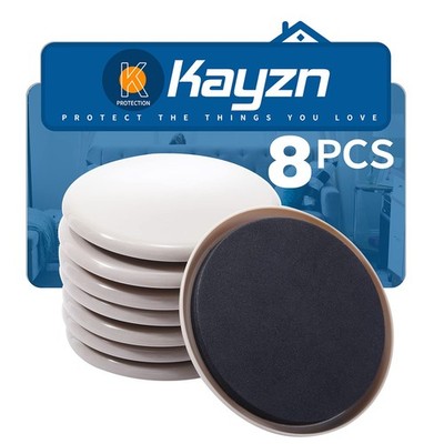 Furniture Sliders for Carpet, 8 Pcs 5'' Round Furniture Moving Pads, Heavy-Dut...