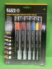 Klein Tools - Magnetic Color-Coded Power Nut Setter 6-Piece Set 32920G New B3
