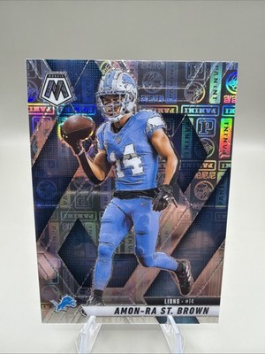 2025 Panini Mosaic Amon-Ra St. Brown Silver Knight Prizm #/149 Lions