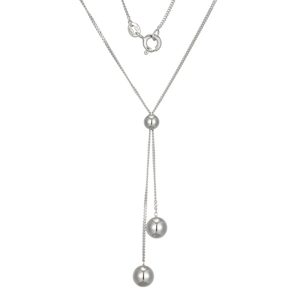 Cavill Silbercollier 925 Sterling Silber Damen Kette Mit 3 Kreisen Elegant-image