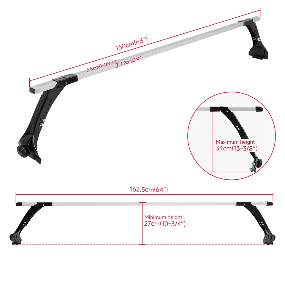 Barras transversales portaequipajes portaequipajes de carga para Ford E-350 Super Duty Foto 4 de 4