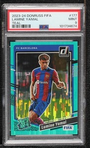 2023 Panini Donruss FIFA Rated Teal /199 Lamine Yamal #177 PSA 9 MINT Rookie RC