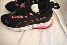 PUMA Amplifier Speckle Women's Running Shoes Black Sunset Glow US 6.5 NEW