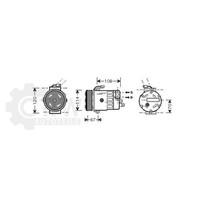 AVA Quality Cooling Kompressor Klimaanlage FüR Opel Astra G Caravan F35_