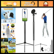 Adjustable Golf Tripod  Monopod, 47.6" Phone Holder for Swing Recording, Magnet