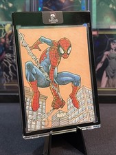 Marketplace image: 2026 Topps Chrome Marvel Spider-Man 1/1 Gold Foil Sketch Card Jason Saldajeno