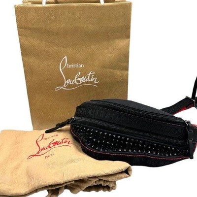 Christian Louboutin Paris New York Studded Waist bag Black Used w