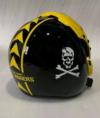 HGU-33 JOLLY ROGERS CUSTOM FIGHTER PILOT HELMET+BADGE