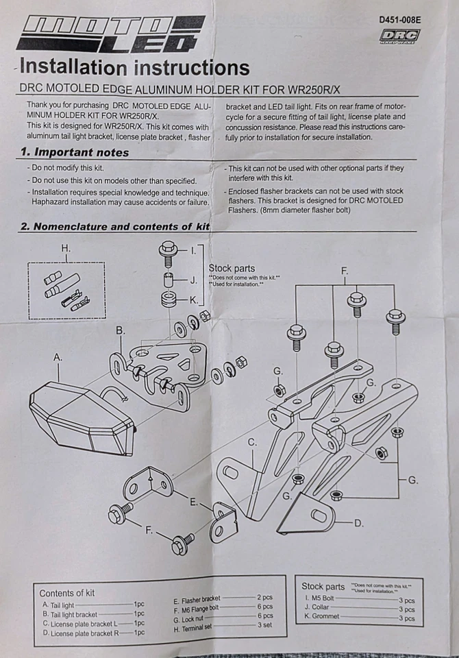 Lente roja DRC Edge Fender Eliminator D45-18-731 Foto 2 de 2