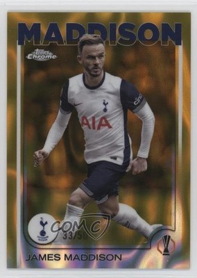 2024 Chrome UEFA Club Competitions Gold Lava Refractor /50 James Maddison 0t30