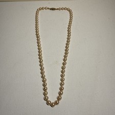 Vintage Hand Knotted Faux Pearl Necklace Made In Japan 9