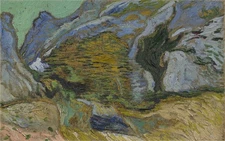 Hand-painted Oil Painting Vincent van Gogh Ravine with a Small Stream