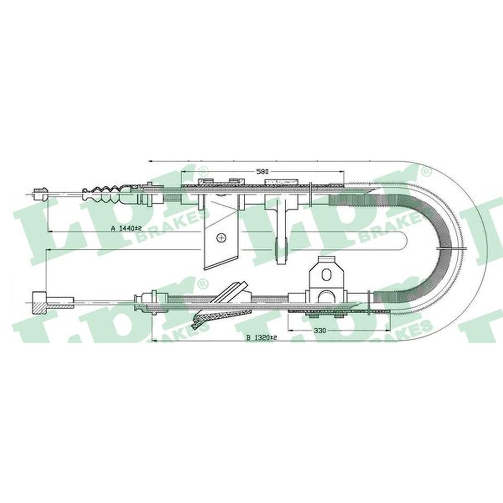 1x ORIGINAL® Lpr Seilzug, Feststellbremse Links für Alfa Romeo 166 Lancia