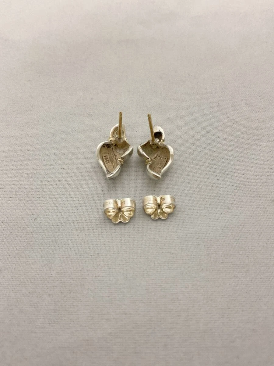 Authentische Tiffany Co Twist Kombi Ohrringe Silber 925 14K Gold durchbohrt V...