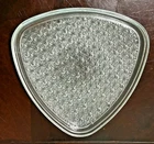 VTG Anchor Hocking Clear Glass Daisy Button Triangle Lunch Snack Plate Set of 2