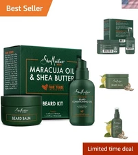 Natural Beard Oil & Balm Set with Maracuja - Nourishing & Hydrating for Men