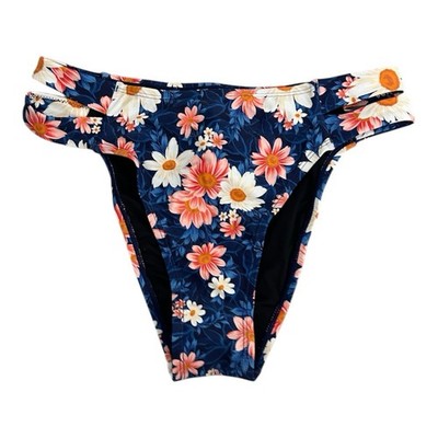 Cupshe Vibrant Floral Bikini Bottoms With Cut-out Detail New With Tags