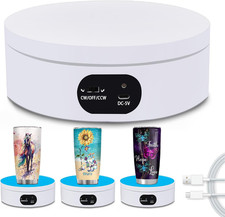 Turner Cup Rotating Display Stand for Epoxy Glitter Tumbler, 360 Degree Automati