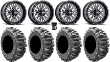ITP Momentum 14" Wheels Milled 30" Bogger Tires Kawasaki Mule Pro FXT KRX /