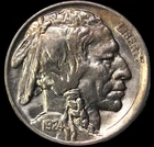 1924 5C Buffalo Nickel- CHOICE GEM BU ( MACHINE WRAP DMG DETAILS) -157