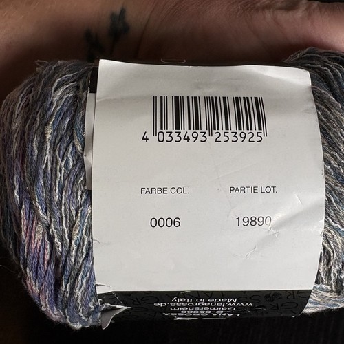 Lana Grossa GOMITOLO Summer Tweed Cotton Blend 100g Variegated Yarn, Lot of 2 - Picture 5 of 5