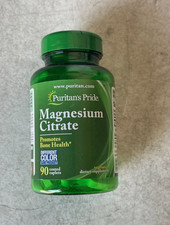 Puritan's Pride 90 Count Magnesium Citrate Promote Bone Heath 200 MG EXP 02/2028
