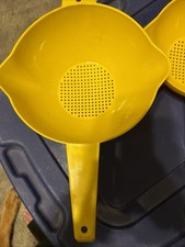 Vintage Tupperware Yellow Colanders Strainers...