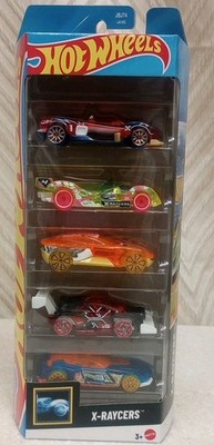 Hot Wheels 5-Pack X-Raycers Neon Wheel Race Cars Clear Vehicle Car New Sealed