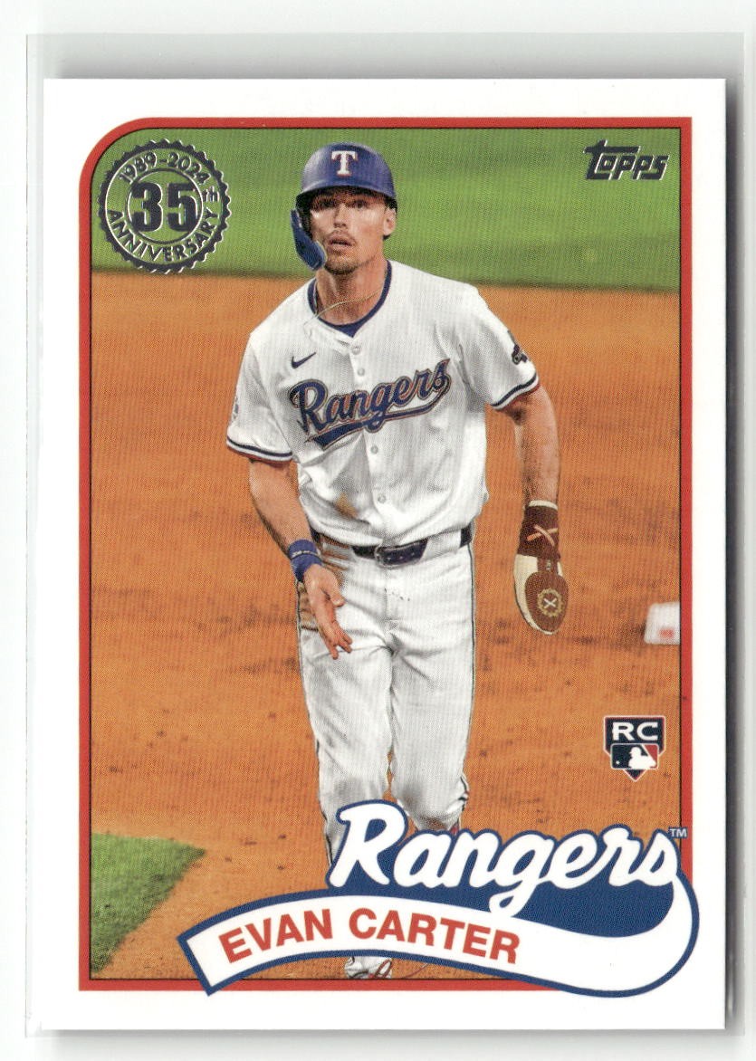 2024 Topps Update #89US-49 Evan Carter 1989 Topps 35th Anniversary RC ROOKIE