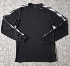 HELLY HANSEN Lifa Base Layer Long Sleeve Top Mens Size Large Black Thermal